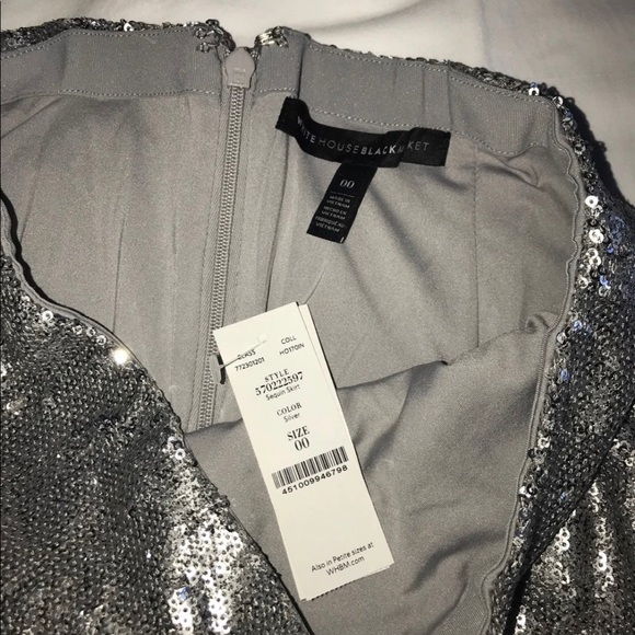 NWT White House Black Market Sequin Skirt - Picture 6 of 6
